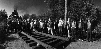 Participants at the Golden Spike Ceremony