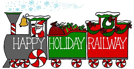 Happy Holiday Railway Christmas Event Logo